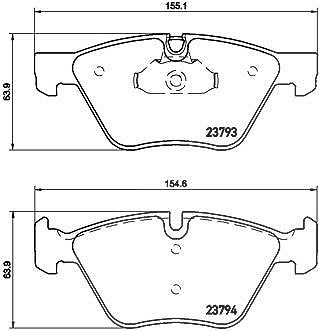 Brembo Bremsbelagsatz, Scheibenbremse [Hersteller-Nr. P06057X] für BMW von BREMBO