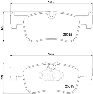 Brembo Bremsbelagsatz, Scheibenbremse [Hersteller-Nr. P06078X] für BMW von BREMBO