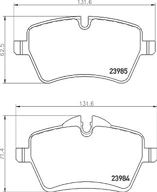 Brembo Bremsbelagsatz, Scheibenbremse [Hersteller-Nr. P06104] für Mini von BREMBO