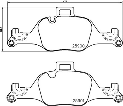 Brembo Bremsbelagsatz, Scheibenbremse [Hersteller-Nr. P06107] für BMW von BREMBO