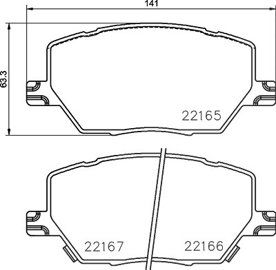 Brembo Bremsbelagsatz, Scheibenbremse [Hersteller-Nr. P23164X] für Fiat, Jeep von BREMBO