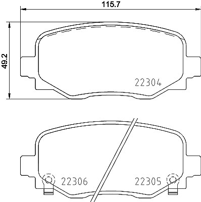 Brembo Bremsbelagsatz, Scheibenbremse [Hersteller-Nr. P23177] für Fiat, Jeep von BREMBO