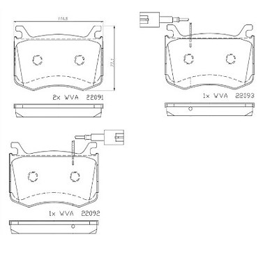 Brembo Bremsbelagsatz, Scheibenbremse [Hersteller-Nr. P23183] für Alfa Romeo von BREMBO