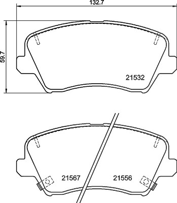 Brembo Bremsbelagsatz, Scheibenbremse [Hersteller-Nr. P30123] für Hyundai, Kia von BREMBO