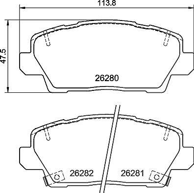 Brembo Bremsbelagsatz, Scheibenbremse [Hersteller-Nr. P30125] für Kia von BREMBO