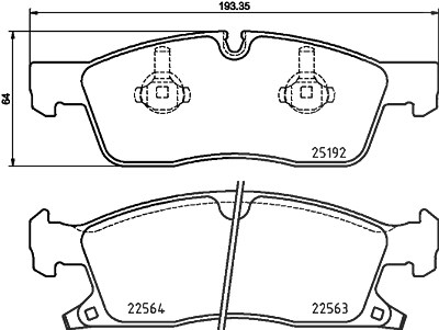 Brembo Bremsbelagsatz, Scheibenbremse [Hersteller-Nr. P37022] für Jeep von BREMBO