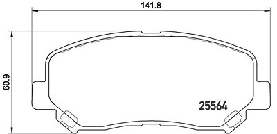 Brembo Bremsbelagsatz, Scheibenbremse [Hersteller-Nr. P49045X] für Mazda von BREMBO