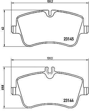 Brembo Bremsbelagsatz, Scheibenbremse [Hersteller-Nr. P50045X] für Mercedes-Benz von BREMBO