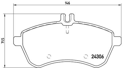 Brembo Bremsbelagsatz, Scheibenbremse [Hersteller-Nr. P50067X] für Mercedes-Benz von BREMBO