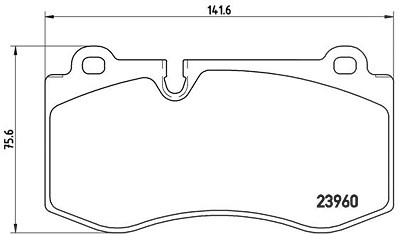 Brembo Bremsbelagsatz, Scheibenbremse [Hersteller-Nr. P50074X] für Mercedes-Benz von BREMBO