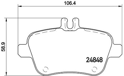 Brembo Bremsbelagsatz, Scheibenbremse [Hersteller-Nr. P50091X] für Mercedes-Benz von BREMBO