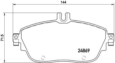 Brembo Bremsbelagsatz, Scheibenbremse [Hersteller-Nr. P50093X] für Infiniti, Mercedes-Benz von BREMBO