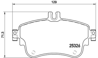 Brembo Bremsbelagsatz, Scheibenbremse [Hersteller-Nr. P50094X] für Mercedes-Benz von BREMBO