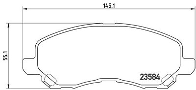 Brembo Bremsbelagsatz, Scheibenbremse [Hersteller-Nr. P54030X] für Citroën, Dodge, Mitsubishi, Peugeot von BREMBO