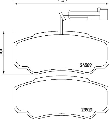 Brembo Bremsbelagsatz, Scheibenbremse [Hersteller-Nr. P56122] für Nissan von BREMBO