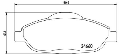 Brembo Bremsbelagsatz, Scheibenbremse [Hersteller-Nr. P61101X] für Peugeot von BREMBO