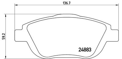 Brembo Bremsbeläge vorne (Satz) [Hersteller-Nr. P61103X] für Citroën, Ds, Opel, Peugeot von BREMBO