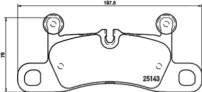 Brembo Bremsbelagsatz, Scheibenbremse [Hersteller-Nr. P65042] für Porsche von BREMBO