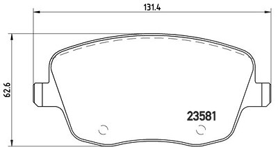 Brembo Bremsbelagsatz, Scheibenbremse [Hersteller-Nr. P85057X] für Seat, Skoda, VW von BREMBO