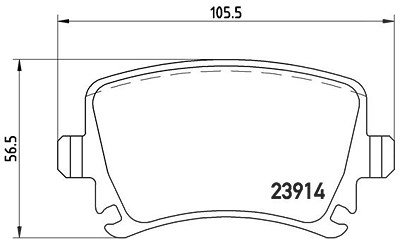 Brembo Bremsbelagsatz, Scheibenbremse [Hersteller-Nr. P85095X] für Audi, Seat, Skoda, VW von BREMBO