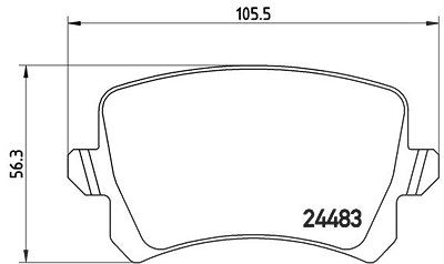 Brembo Bremsbelagsatz, Scheibenbremse [Hersteller-Nr. P85109X] für Audi, Seat, VW von BREMBO