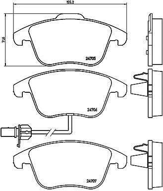 Brembo Bremsbelagsatz, Scheibenbremse [Hersteller-Nr. P85113X] für Audi von BREMBO