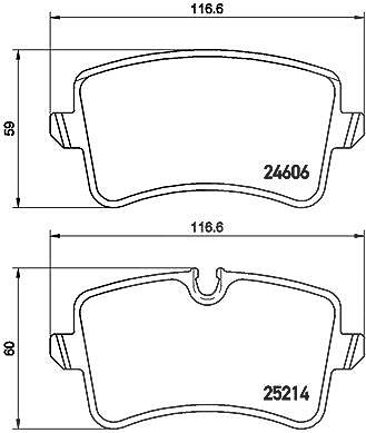 Brembo Bremsbelagsatz, Scheibenbremse [Hersteller-Nr. P85118X] für Audi von BREMBO