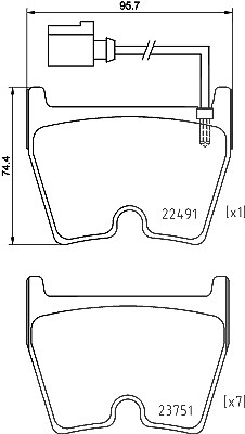 Brembo Bremsbelagsatz, Scheibenbremse [Hersteller-Nr. P85152] für Audi von BREMBO