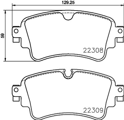 Brembo Bremsbelagsatz, Scheibenbremse [Hersteller-Nr. P85154X] für Audi, VW von BREMBO