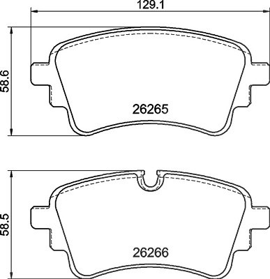 Brembo Bremsbelagsatz, Scheibenbremse [Hersteller-Nr. P85185] für Audi, VW von BREMBO