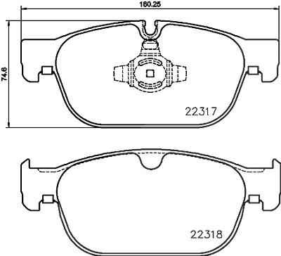 Brembo Bremsbelagsatz, Scheibenbremse [Hersteller-Nr. P86027] für Volvo von BREMBO