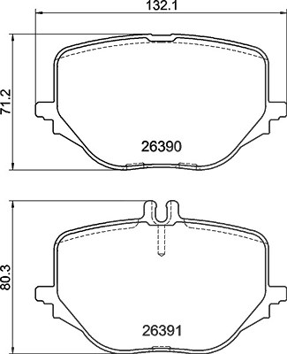 Brembo Bremsbelagsatz hinten [Hersteller-Nr. P50170] für Mercedes-Benz von BREMBO