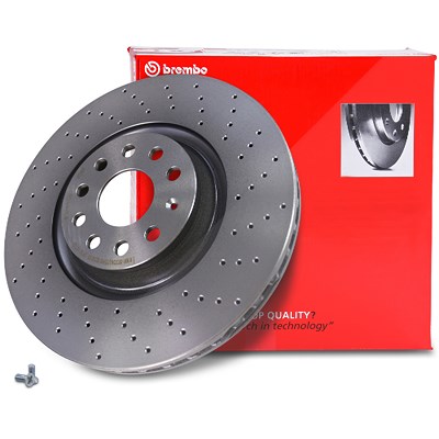 Brembo 1x Bremsscheibe XTRA belüftet vorne [Hersteller-Nr. 09.C306.1X] für Skoda, VW, Seat, Audi, Cupra, Chrysler von BREMBO