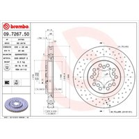 Bremsscheibe BREMBO 9726750 vorne, belüftet, hochkarbonisiert, 1 Stück von Brembo