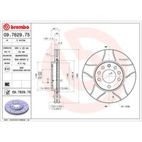 Bremsscheibe BREMBO MAX 09.7629.75, 1 Stück von Brembo