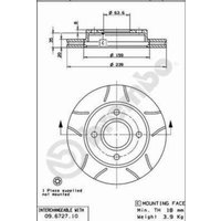 Bremsscheibe BREMBO Max 09.6727.77, vorne, geschlitzt, belüftet, 1 Stück von Brembo