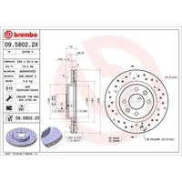 Bremsscheibe BREMBO XTRA LINE BREMBO 09.5802.2X, 1 Stück von Brembo