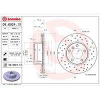 Bremsscheibe BREMBO XTRA LINE BREMBO 09.6924.1X, 1 Stück von Brembo