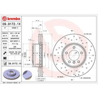 Bremsscheibe BREMBO XTRA LINE BREMBO 09.9172.1X, 1 Stück von Brembo