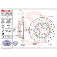 Bremsscheibe BREMBO XTRA LINE BREMBO 09.A270.1X, 1 Stück von Brembo