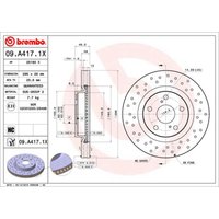 Bremsscheibe BREMBO XTRA LINE BREMBO 09.A417.1X, 1 Stück von Brembo