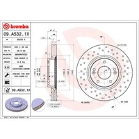 Bremsscheibe BREMBO XTRA LINE BREMBO 09.A532.1X, 1 Stück von Brembo