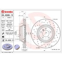 Bremsscheibe BREMBO XTRA LINE BREMBO 09.A599.1X, 1 Stück von Brembo