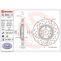 Bremsscheibe BREMBO XTRA LINE BREMBO 09.B352.1X, 1 Stück von Brembo