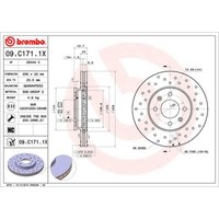 Bremsscheibe BREMBO XTRA LINE BREMBO 09.C171.1X, 1 Stück von Brembo