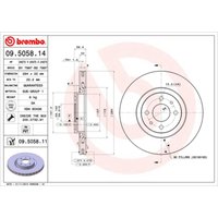 Bremsscheibe BREMBO 9505811 vorne, belüftet, 1 Stück von Brembo