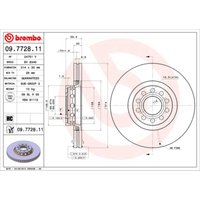 Bremsscheibe BREMBO 9772811 vorne, belüftet, hochkarbonisiert, 1 Stück von Brembo