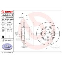 Bremsscheibe BREMBO 9865511 vorne, belüftet, hochkarbonisiert, 1 Stück von Brembo