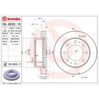 Bremsscheibe BREMBO 9902211 vorne, belüftet, 1 Stück von Brembo