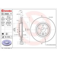 Bremsscheibe BREMBO 09D06311 vorne, belüftet, hochkarbonisiert, 1 Stück von Brembo